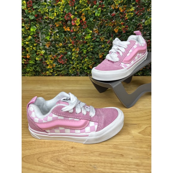 Vans Other - Vans Knu Skool Checkerboard Shoe Sneakers Prism Pink White Toddler Preschool 13‎